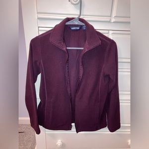 Land’s End Purple Zip-Up Fleece Jacket